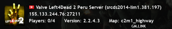 Valve Left4Dead 2 Peru Server (srcds2014-lim1.381.197)