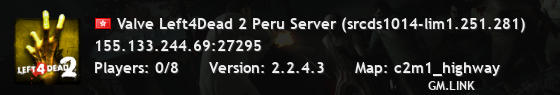 Valve Left4Dead 2 Peru Server (srcds1014-lim1.251.281)