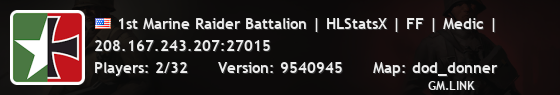 1st Marine Raider Battalion | HLStatsX | FF | Medic |