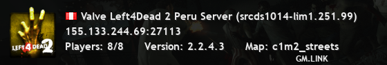 Valve Left4Dead 2 Peru Server (srcds1014-lim1.251.99)