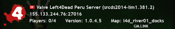 Valve Left4Dead Peru Server (srcds2014-lim1.381.2)