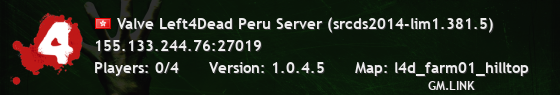 Valve Left4Dead Peru Server (srcds2014-lim1.381.5)