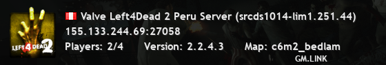 Valve Left4Dead 2 Peru Server (srcds1014-lim1.251.44)