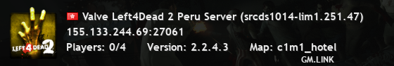Valve Left4Dead 2 Peru Server (srcds1014-lim1.251.47)