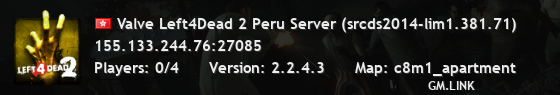 Valve Left4Dead 2 Peru Server (srcds2014-lim1.381.71)