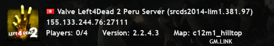 Valve Left4Dead 2 Peru Server (srcds2014-lim1.381.97)