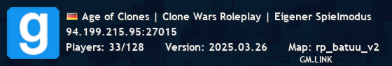 Age of Clones | Clone Wars Roleplay | Eigener Spielmodus