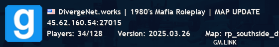 DivergeNet.works | 1980's Mafia Roleplay | MAP UPDATE