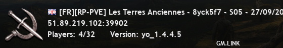 [FR][RP-PVE] Les Terres Anciennes - 8yck5f7 - S05 - 27/09/2025