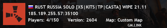 RUST RUSSIA SOLO [X5|KITS|TP|CASTA] WIPE 21.11