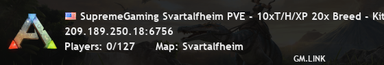SupremeGaming Svartalfheim PVE - 10xT/H/XP 20x Breed - Kits/ -