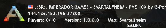 .:BR:. IMPERADOR GAMES - SVARTALFHEIM - PVE 10X by G-Portal. -