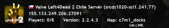 Valve Left4Dead 2 Chile Server (srcds1020-scl1.241.77)