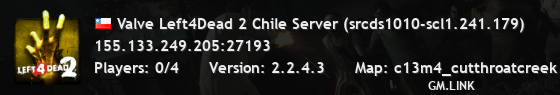 Valve Left4Dead 2 Chile Server (srcds1010-scl1.241.179)