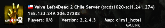 Valve Left4Dead 2 Chile Server (srcds1020-scl1.241.274)