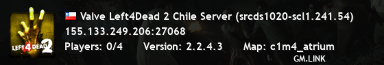 Valve Left4Dead 2 Chile Server (srcds1020-scl1.241.54)