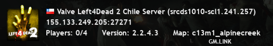 Valve Left4Dead 2 Chile Server (srcds1010-scl1.241.257)