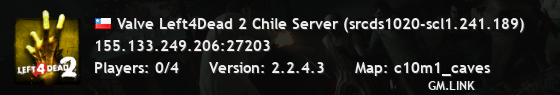 Valve Left4Dead 2 Chile Server (srcds1020-scl1.241.189)