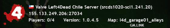 Valve Left4Dead Chile Server (srcds1020-scl1.241.20)