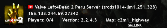 Valve Left4Dead 2 Peru Server (srcds1014-lim1.251.328)