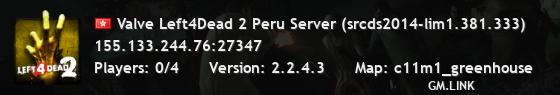 Valve Left4Dead 2 Peru Server (srcds2014-lim1.381.333)