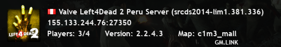 Valve Left4Dead 2 Peru Server (srcds2014-lim1.381.336)