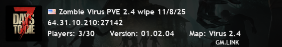Zombie Virus PVE 2.4 wipe 11/8/25