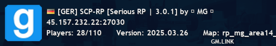 [GER] SCP-RP [Serious RP | 3.0.1] by ★ MG ★