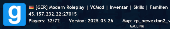 [GER] Modern Roleplay | VCMod | Inventar | Skills | Familien