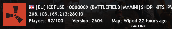 [EU] ICEFUSE 1000000X (BATTLEFIELD|MYMINI|SHOP|KITS|PVP|AIMTRAI