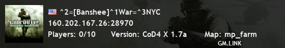 ^2=[Banshee]^1War=^3NYC