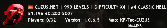 CUZUS.NET | 999 LEVELS | DIFFICULTY X4 | #4 CLASSIC HELL