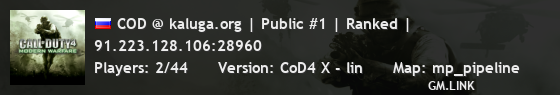 COD @ kaluga.org | Public #1 | Ranked |