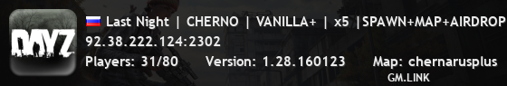 Last Night | CHERNO | VANILLA+ | x5 |SPAWN+MAP+AIRDROP+LOOT