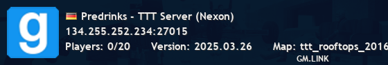 Predrinks - TTT Server (Nexon)