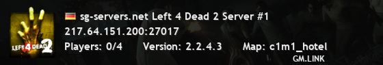 sg-servers.net Left 4 Dead 2 Server #1