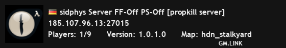 sidphys Server FF-Off PS-Off [propkill server]