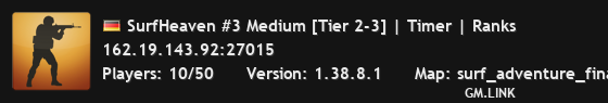 SurfHeaven #3 Medium [Tier 2-3] | Timer | Ranks