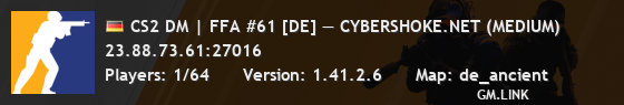 CS2 DM | FFA #61 [DE] — CYBERSHOKE.NET (MEDIUM)