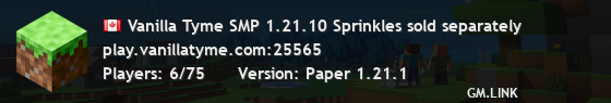 Vanilla Tyme SMP 1.21.10 Hope you have your 1.21.10 mods ready!