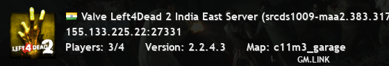 Valve Left4Dead 2 India East Server (srcds1009-maa2.383.317)