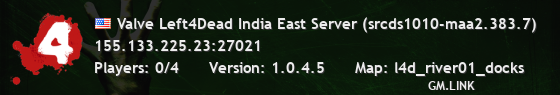 Valve Left4Dead India East Server (srcds1010-maa2.383.7)