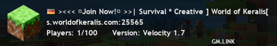 ><<< ❤Join Now!❤ >>| Survival * Creative ] World of Keralis[