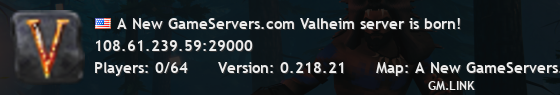 A New GameServers.com Valheim server is born!