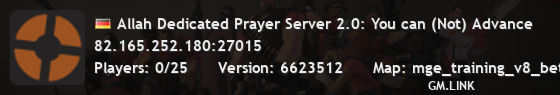 Allah Dedicated Prayer Server 2.0: You can (Not) Advance