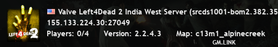 Valve Left4Dead 2 India West Server (srcds1001-bom2.382.35)