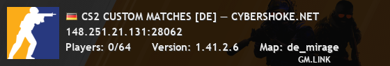 CS2 CUSTOM MATCHES [DE] — CYBERSHOKE.NET