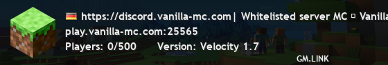 https://discord.vanilla-mc.com| Whitelisted server MC ⛏ Vanilla⛏
