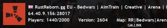RustReborn.gg EU - Bedwars | AimTrain | Creative | Arena | FFA