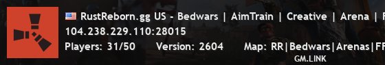 RustReborn.gg US - Bedwars | AimTrain | Creative | Arena | FFA